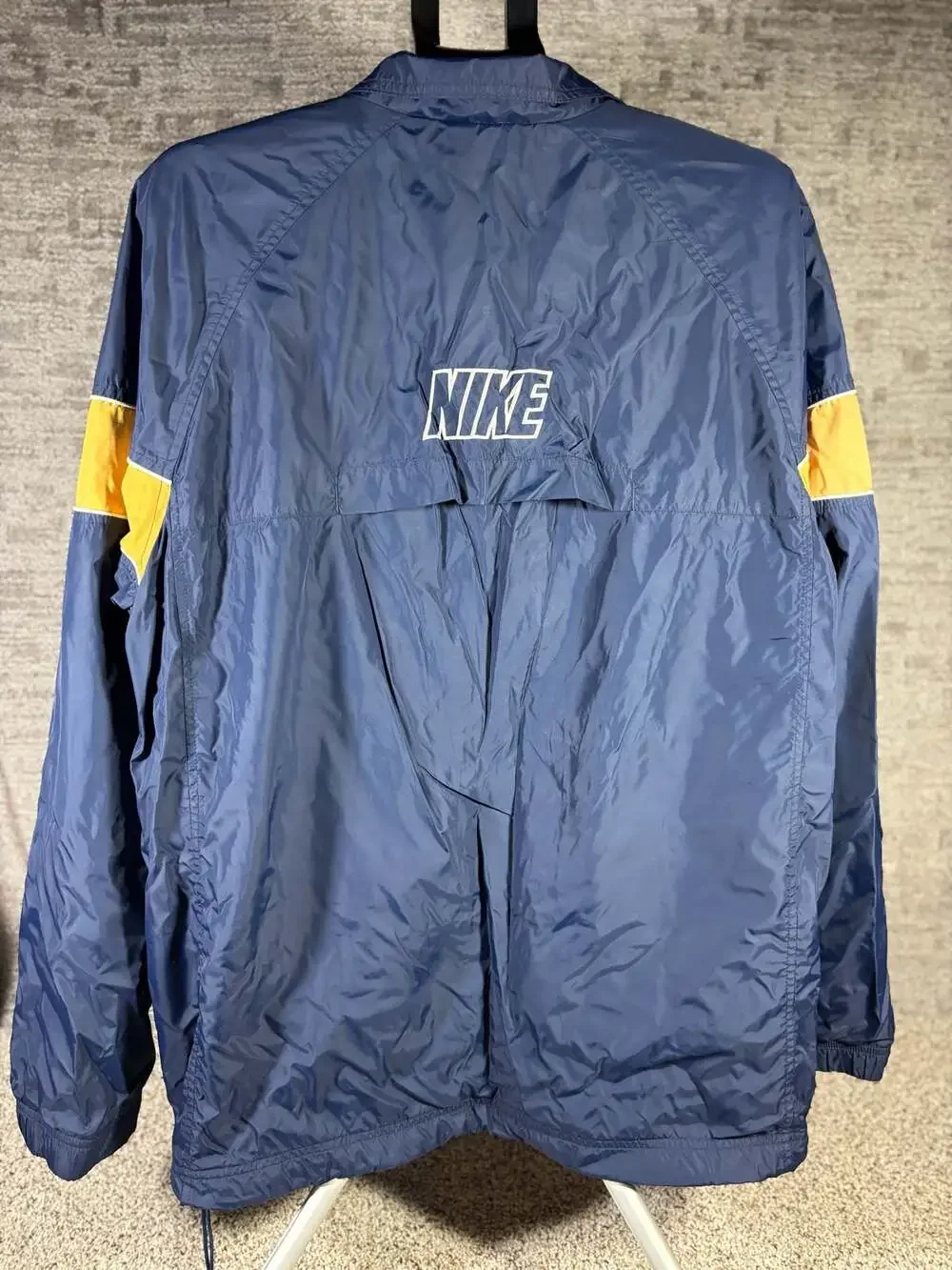 Vintage Y2K Nike Blue and Yellow Full Zip Windbreaker Jacket